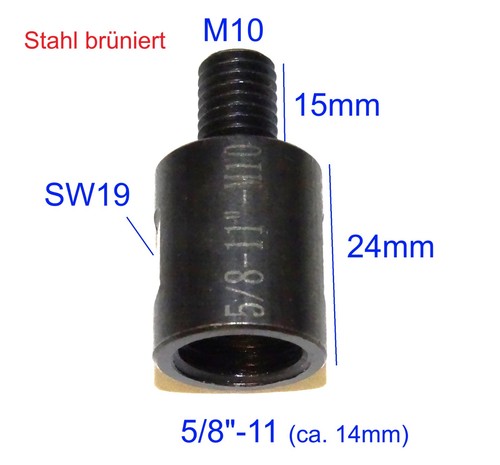 Stahl aussen m10 auf - m10, innen