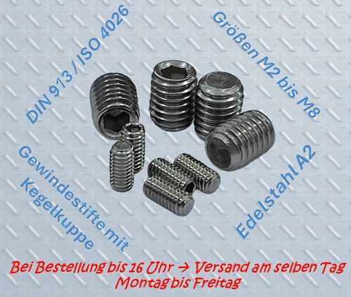 Gewindestifte din913 5 - gewindestifte, m2